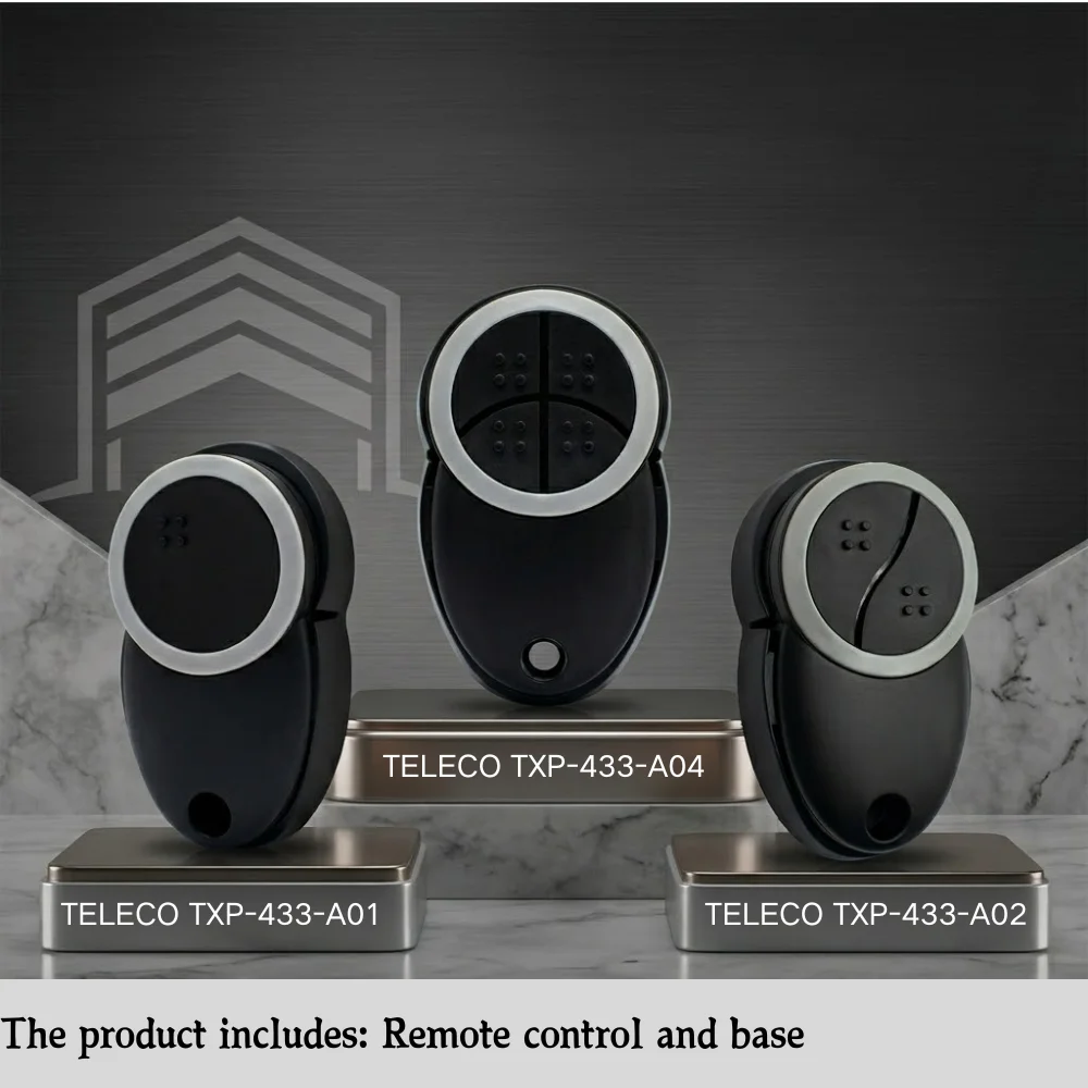 TELECO TXP-433-A01 TXP-433-A02 TXP-433-A04 Сменный пульт дистанционного управления для гаражных ворот с плавающим кодом 433,92 МГц (SMG)
TELECO TXP-433-A01 TXP-433-A02 TXP-433-A04 Сменный пульт дистанционного управления для гаражных ворот с плавающим кодом 433,92 МГц (SMG)