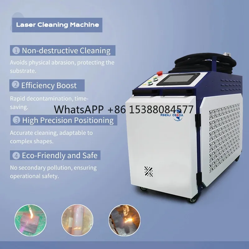 AOGEO Laser Cleaning Machine Oil Paint Rust Removal Laser Cleaner for Metal Aluminum High Power 3000 Watts Provided Fiber Laser
AOGEO Laser Cleaning Machine Oil Paint Rust Removal Laser Cleaner for Metal Aluminum High Power 3000 Watts Provided Fiber Laser