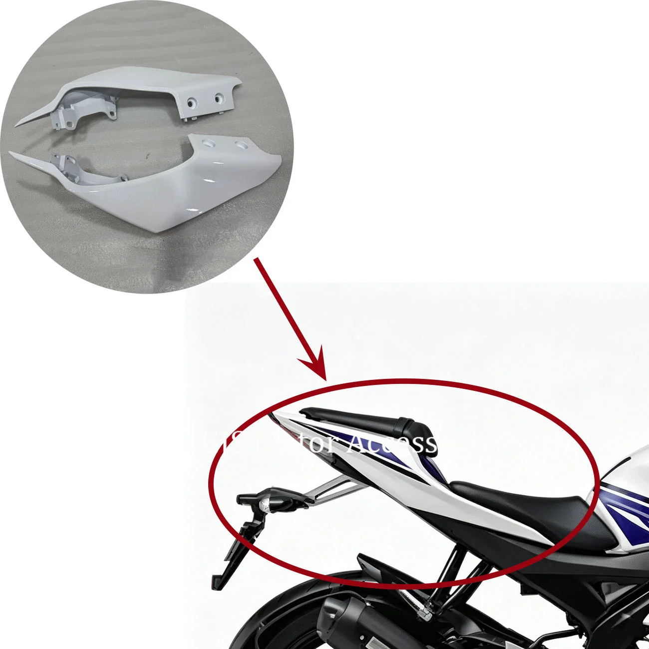 Motorcycle Rear Passenger Seat Cover Side Panel Fairing Cowl Fit for YAMAHA YZF-R15 YZFR15 2018-2021 YZF-R125 YZFR125 2019-2022
Motorcycle Rear Passenger Seat Cover Side Panel Fairing Cowl Fit for YAMAHA YZF-R15 YZFR15 2018-2021 YZF-R125 YZFR125 2019-2022