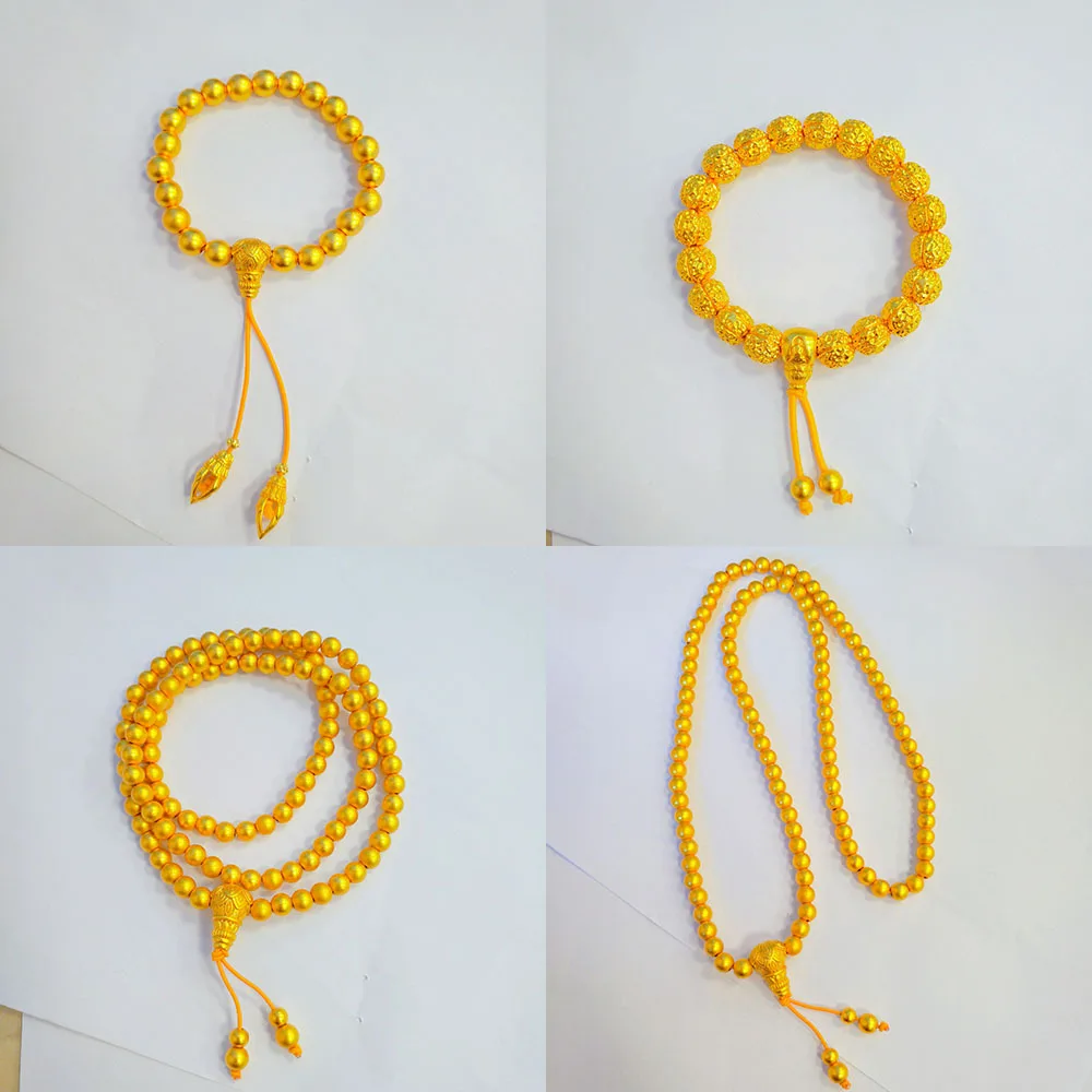 24K Gold Unisex Round Bead Bracelet | AU999 Pure Gold, matte beads with gold accents, gender - specific sizes, simple & noble
24K Gold Unisex Round Bead Bracelet | AU999 Pure Gold, matte beads with gold accents, gender - specific sizes, simple & noble