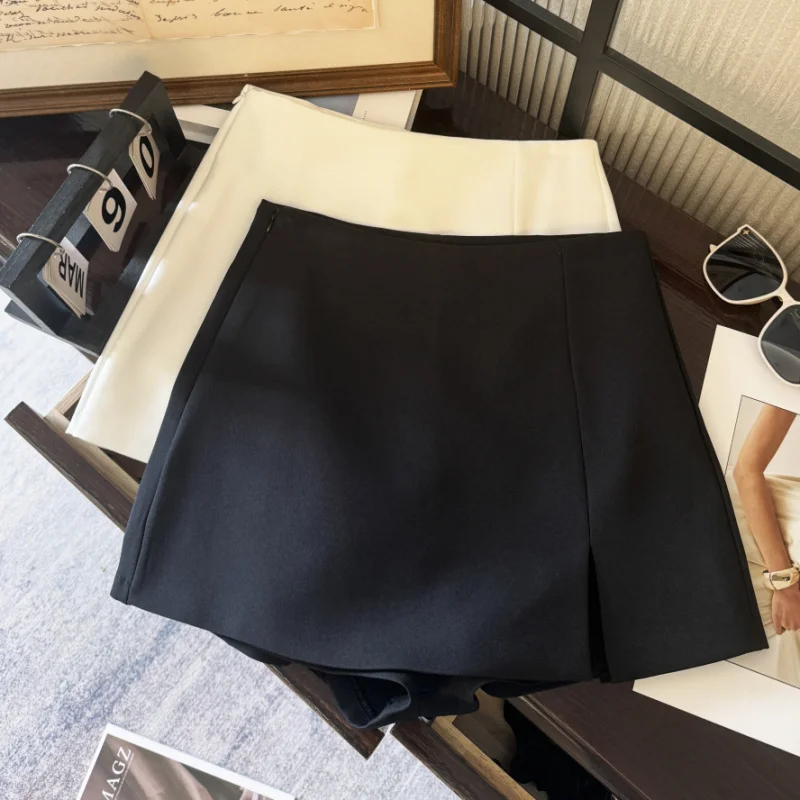 Trendy A-line skirt shorts fashionable non-revealing short skirt side slit midi skirt petite suit skirt
Trendy A-line skirt shorts fashionable non-revealing short skirt side slit midi skirt petite suit skirt