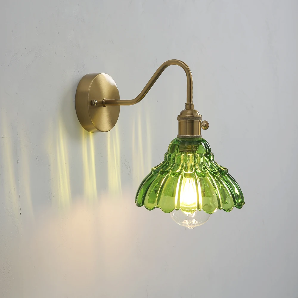 Japanese Retro Floral Glass Wall Lamps Modern Simple Bedroom Study Bedside Lamp for Led Mirror Light with Adjustable Wall Sconce
Japanese Retro Floral Glass Wall Lamps Modern Simple Bedroom Study Bedside Lamp for Led Mirror Light with Adjustable Wall Sconce