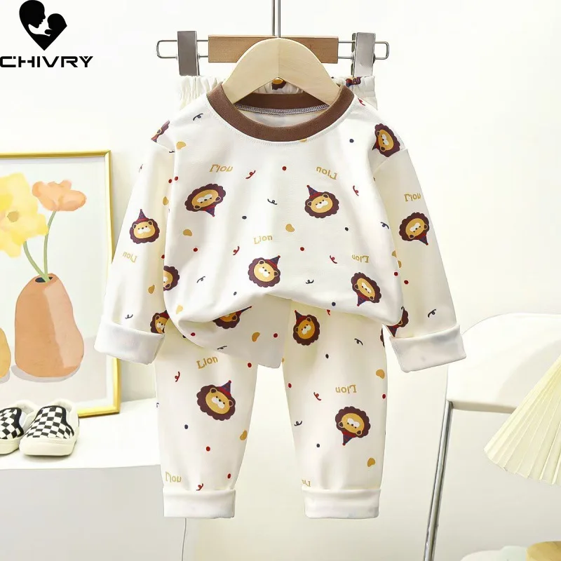 Boys Girls Autumn Warm Pajamas Kids Cute Cartoon Long Sleeve T-Shirt Tops + Pants Pyjamas Baby Casual Underwear Clothing Sets
Boys Girls Autumn Warm Pajamas Kids Cute Cartoon Long Sleeve T-Shirt Tops + Pants Pyjamas Baby Casual Underwear Clothing Sets