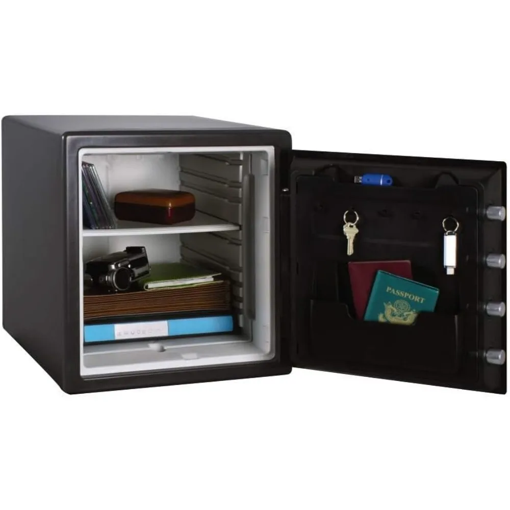 Black Fireproof Safe with Digital Push Button Keypad, Home Safe For Money, Documents, and other Valuables
Black Fireproof Safe with Digital Push Button Keypad, Home Safe For Money, Documents, and other Valuables