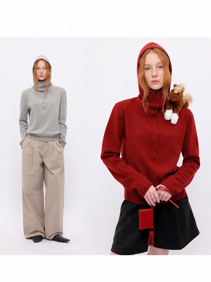 CHACHA Soft Skin-Friendly Woolen Knitted Sweater Women's Winter Lazy Layering Top Casual Style Long Sleeve Hooded Coat
CHACHA Soft Skin-Friendly Woolen Knitted Sweater Women's Winter Lazy Layering Top Casual Style Long Sleeve Hooded Coat