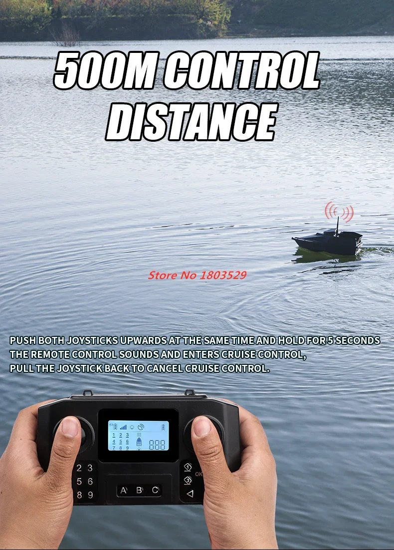 Водонепроницаемая радиоуправляемая лодка для прикормки с GPS-позиционированием, дальностью 500 м, грузоподъемностью 2 кг, круизным контролем скорости, большим бункером и GPS-навигацией на 100 точек.
Водонепроницаемая радиоуправляемая лодка для прикормки с GPS-позиционированием, дальностью 500 м, грузоподъемностью 2 кг, круизным контролем скорости, большим бункером и GPS-навигацией на 100 точек.
