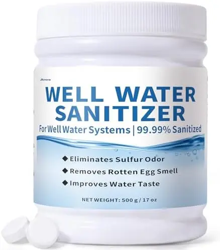 Well Water Sanitizer – Eliminates Sulfur Smell, Iron Buildup | Food-Grade Formula for Shallow Wells
Well Water Sanitizer – Eliminates Sulfur Smell, Iron Buildup | Food-Grade Formula for Shallow Wells