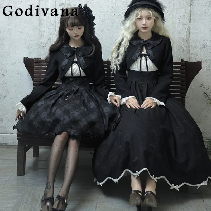Black Elegant Square Neck Jsk Lolita Princess Suspender Dress Fashion High Waist A-line Versatile Age-reducing Bow Short Dresses
Black Elegant Square Neck Jsk Lolita Princess Suspender Dress Fashion High Waist A-line Versatile Age-reducing Bow Short Dresses