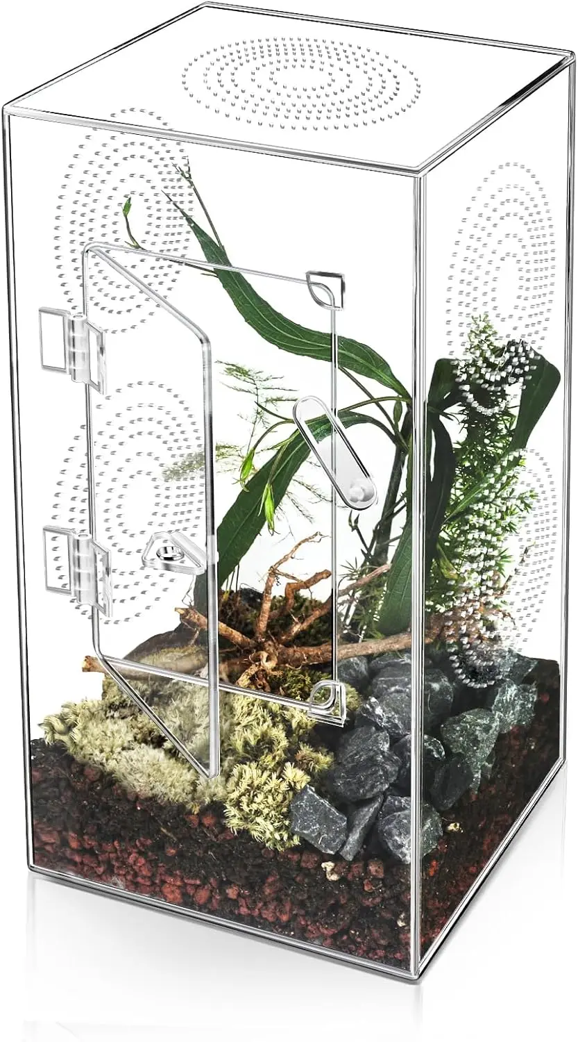 Jumping Spider Enclosure - 11.7x6x6 Inch Large Acrylic Terrarium for Tarantulas - Reptile Tank With Front Opening Door - Habitat
Jumping Spider Enclosure - 11.7x6x6 Inch Large Acrylic Terrarium for Tarantulas - Reptile Tank With Front Opening Door - Habitat