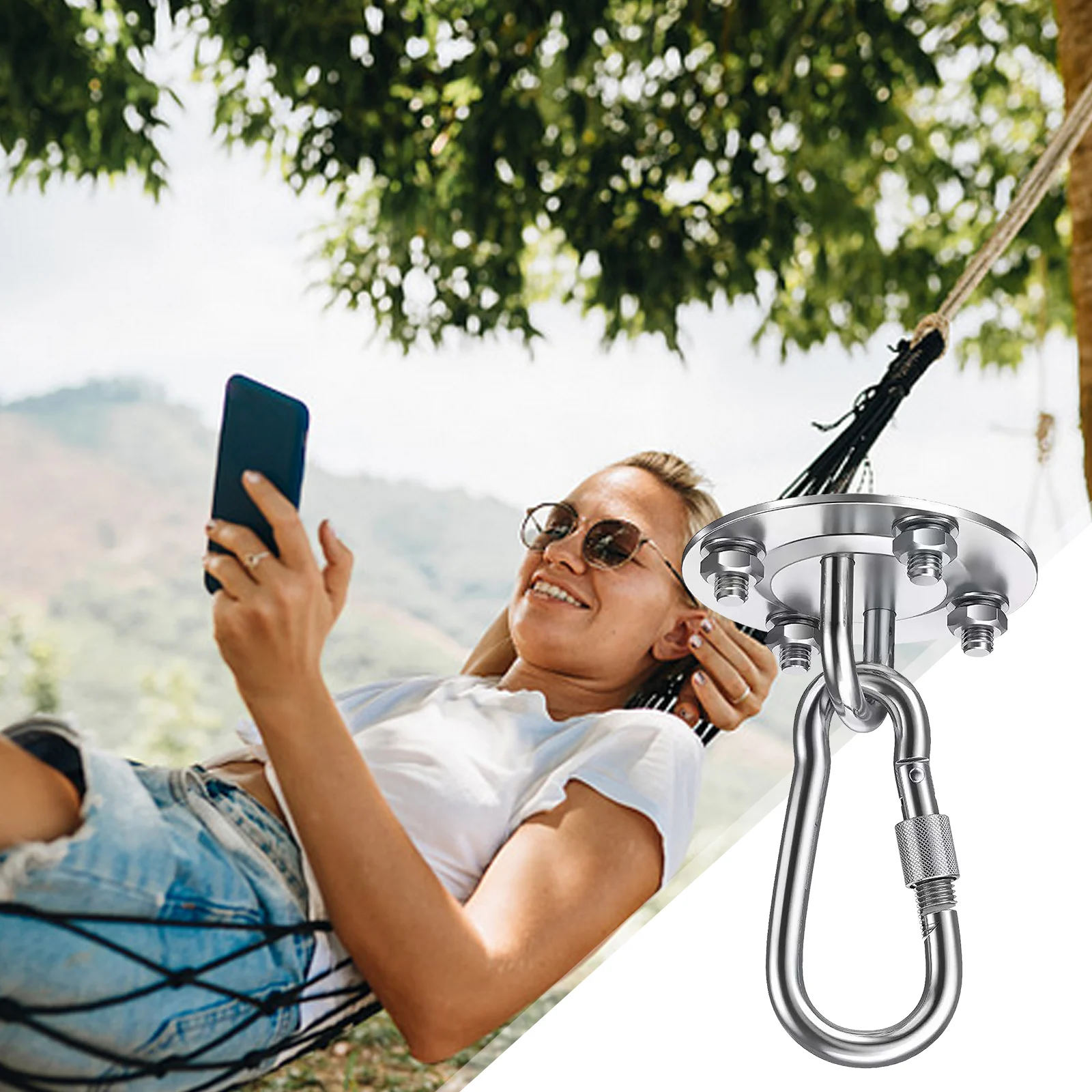 Hammock Hanging Kit Ultra 500KG Capacity Stainless Steel Multiple Porch Swing Hook Hanger Accessories
Hammock Hanging Kit Ultra 500KG Capacity Stainless Steel Multiple Porch Swing Hook Hanger Accessories