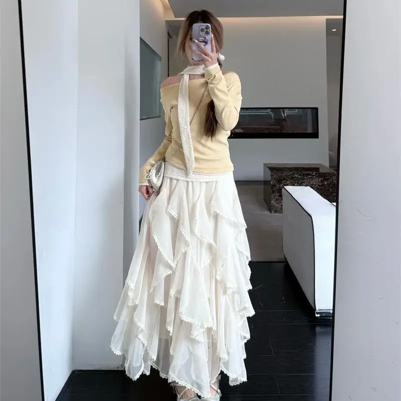 Gagarich 2025 Subtle Design Gentle Wind Lotus Leaf Edge Apricot Lace Edge Half Length Irregular Fairy High Waist Long Skirt
Gagarich 2025 Subtle Design Gentle Wind Lotus Leaf Edge Apricot Lace Edge Half Length Irregular Fairy High Waist Long Skirt