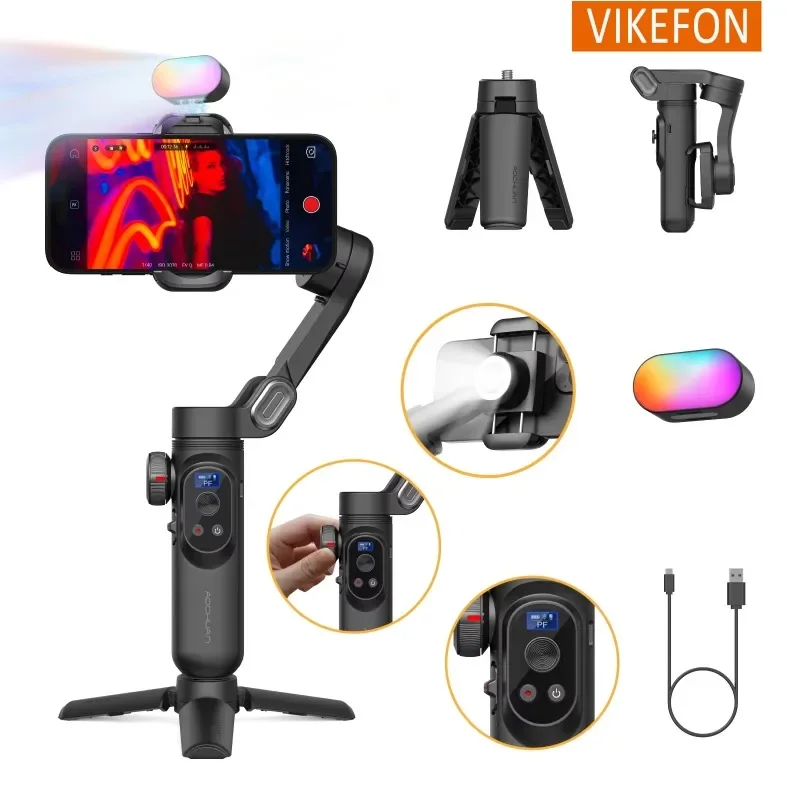 3-Axis Handheld Stabilizer Wireless Charger LED Display Light Focusing Wheel for iOS Android Phones Smart X Pro Universal Joint
3-Axis Handheld Stabilizer Wireless Charger LED Display Light Focusing Wheel for iOS Android Phones Smart X Pro Universal Joint