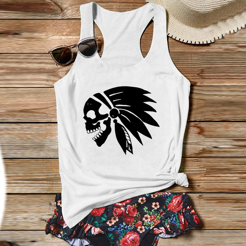 Indian Womens Tops Art Design Classic Clothing for Women Skull Design Shirt Skull Bohemia Cute Tops Vintage Tank Top L
Indian Womens Tops Art Design Classic Clothing for Women Skull Design Shirt Skull Bohemia Cute Tops Vintage Tank Top L