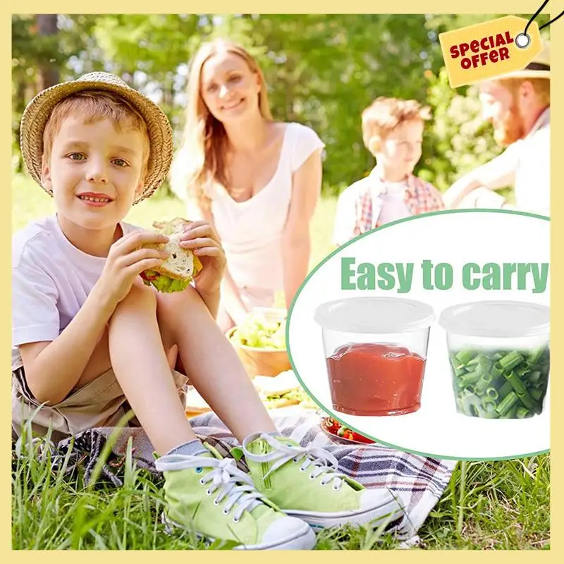 -BABQ 200 X 1Oz Round Food Container Pots With Lids,Hinged Sauce Pots Reusable Jelly Shot Cups Small Deli Pot Restaurants
-BABQ 200 X 1Oz Round Food Container Pots With Lids,Hinged Sauce Pots Reusable Jelly Shot Cups Small Deli Pot Restaurants