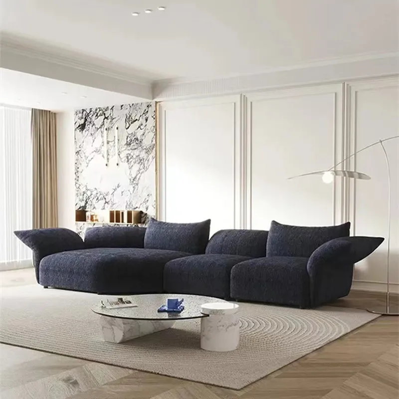 Petal sofa designer Internet celebrity fabric Chenier special-shaped corner down sofa
Petal sofa designer Internet celebrity fabric Chenier special-shaped corner down sofa