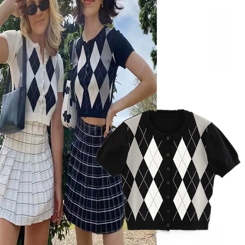 Retro American Spicy Girl Bla round Ne College Sle Вязаный ор Све Женский Ins ort Fit Открытый кардиган Street Faion
Retro American Spicy Girl Bla round Ne College Sle Вязаный ор Све Женский Ins ort Fit Открытый кардиган Street Faion