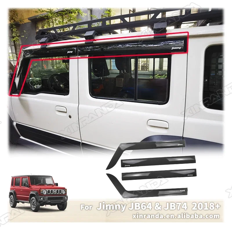 Ширина Jimny, оконный козырек, защита от дождя, защита от ветра, дефлектор от солнца и дождя с логотипом для Suzuki XL Jimny, 5-дверный JC74 2024 2025
Ширина Jimny, оконный козырек, защита от дождя, защита от ветра, дефлектор от солнца и дождя с логотипом для Suzuki XL Jimny, 5-дверный JC74 2024 2025