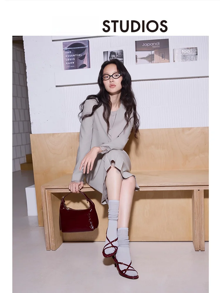 Spring New Arrival ort Acetate Woolen Suit Jaet Women's A-Line Lace Splicing Skirt Busin Casual Commute Wear
Spring New Arrival ort Acetate Woolen Suit Jaet Women's A-Line Lace Splicing Skirt Busin Casual Commute Wear