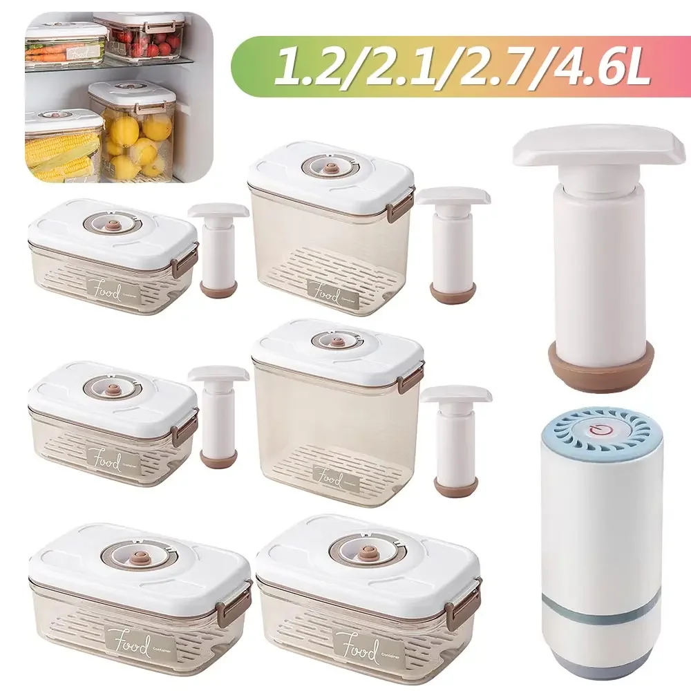 Vacuum Food Storage Box Food Dispenser with Time Compass & Air Pump Marinade Container Fresh-Keeping for Meat Fruits Vegetables
Vacuum Food Storage Box Food Dispenser with Time Compass & Air Pump Marinade Container Fresh-Keeping for Meat Fruits Vegetables