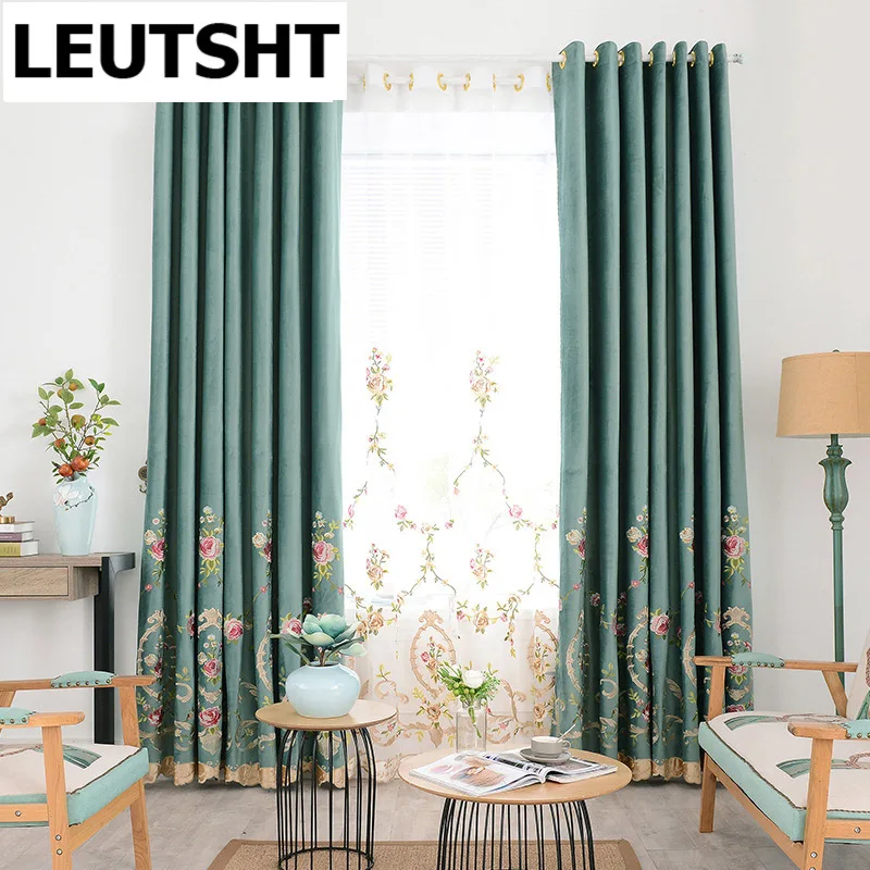 Living Room Bedroom Luxury Curtains Soft Velvet Curtains Decoration Room Embroidery Green Curtains Free Shipping Sale
Living Room Bedroom Luxury Curtains Soft Velvet Curtains Decoration Room Embroidery Green Curtains Free Shipping Sale