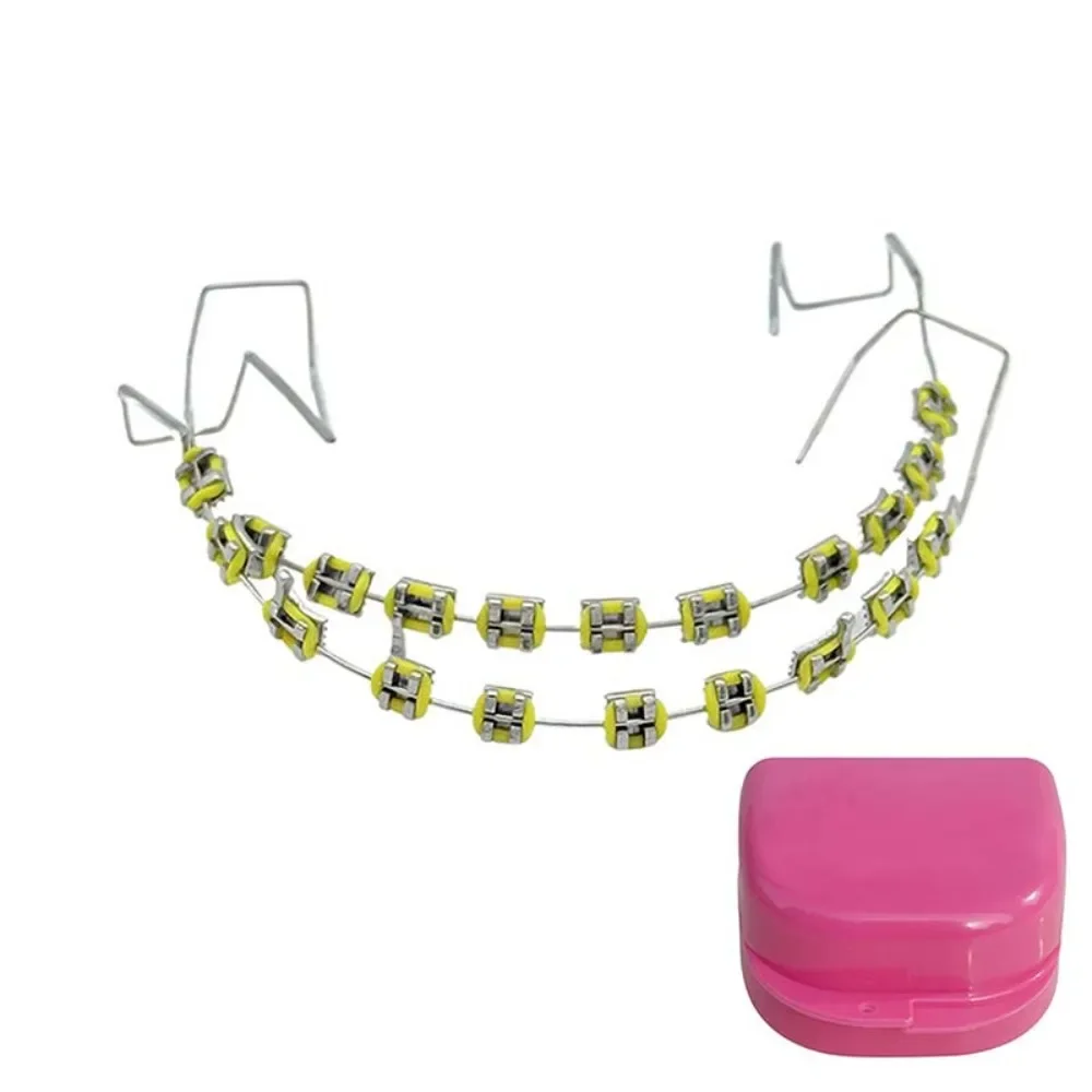 Colorful Temporary Tooth Decoration with Box, Metal Wires Orthodontic Ligature Ties & Fake Braces Brackets
Colorful Temporary Tooth Decoration with Box, Metal Wires Orthodontic Ligature Ties & Fake Braces Brackets