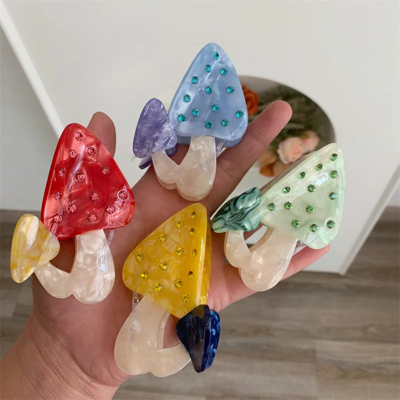 Fresh Sweet Full Drill Double Mushroom Shape Hair Clips Cartoon Agaric Acetate Hair Claw Suitable Hair Accessories for Women
Fresh Sweet Full Drill Double Mushroom Shape Hair Clips Cartoon Agaric Acetate Hair Claw Suitable Hair Accessories for Women