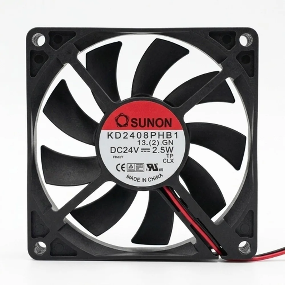 For SUNON KD2408PHB1 8015 DC24V 2.5W 8CM 2-Wire Inverter Cooling Fan
For SUNON KD2408PHB1 8015 DC24V 2.5W 8CM 2-Wire Inverter Cooling Fan