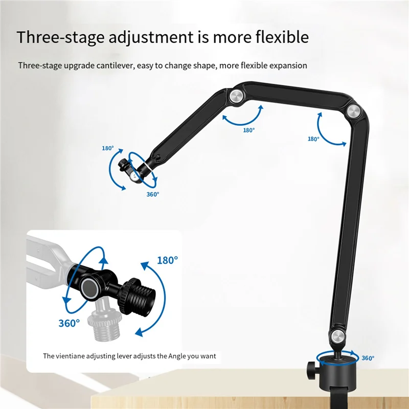 AA88 USB Condenser Microphone Boom Arm Stand Suspension Boom Scissor Arm Mount Black 1Set
AA88 USB Condenser Microphone Boom Arm Stand Suspension Boom Scissor Arm Mount Black 1Set