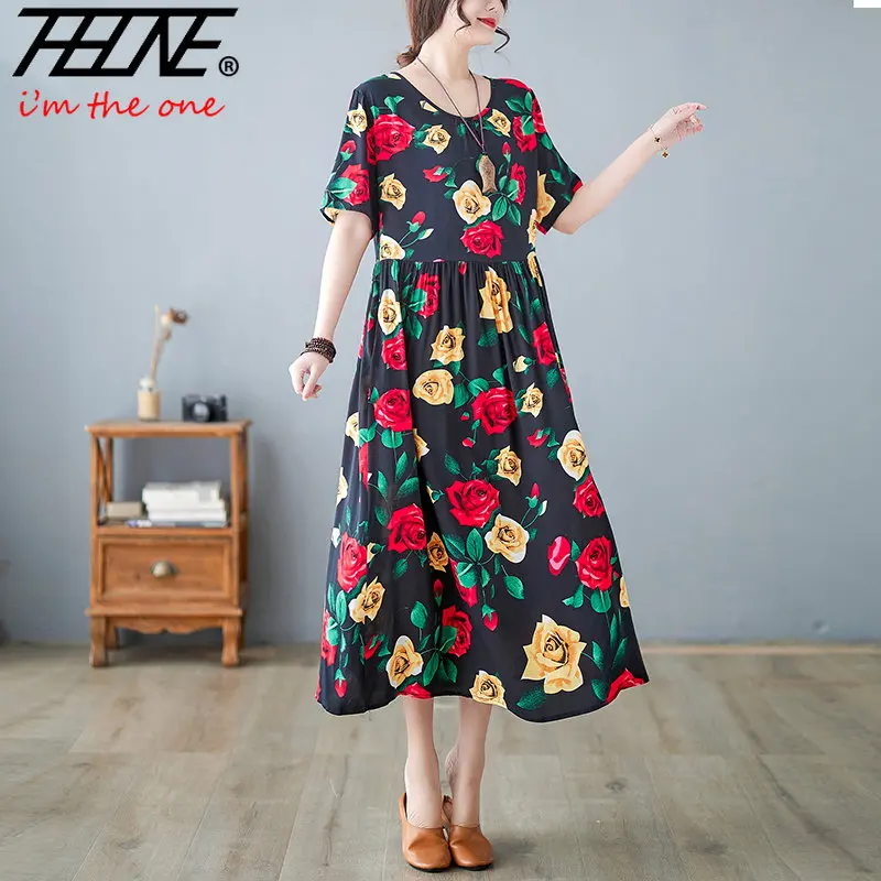 Vestido Feminino Summer Dress for Women 2023 Floral Print Pullover A-line Loose Retro Casual Vintage Vestidos Long Maxi Dresses
Vestido Feminino Summer Dress for Women 2023 Floral Print Pullover A-line Loose Retro Casual Vintage Vestidos Long Maxi Dresses