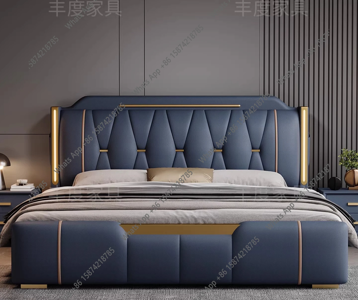 Italian light luxury premium sense 1.8 double head leather soft bag bed master bedroom high-end atmospheric bed
Italian light luxury premium sense 1.8 double head leather soft bag bed master bedroom high-end atmospheric bed