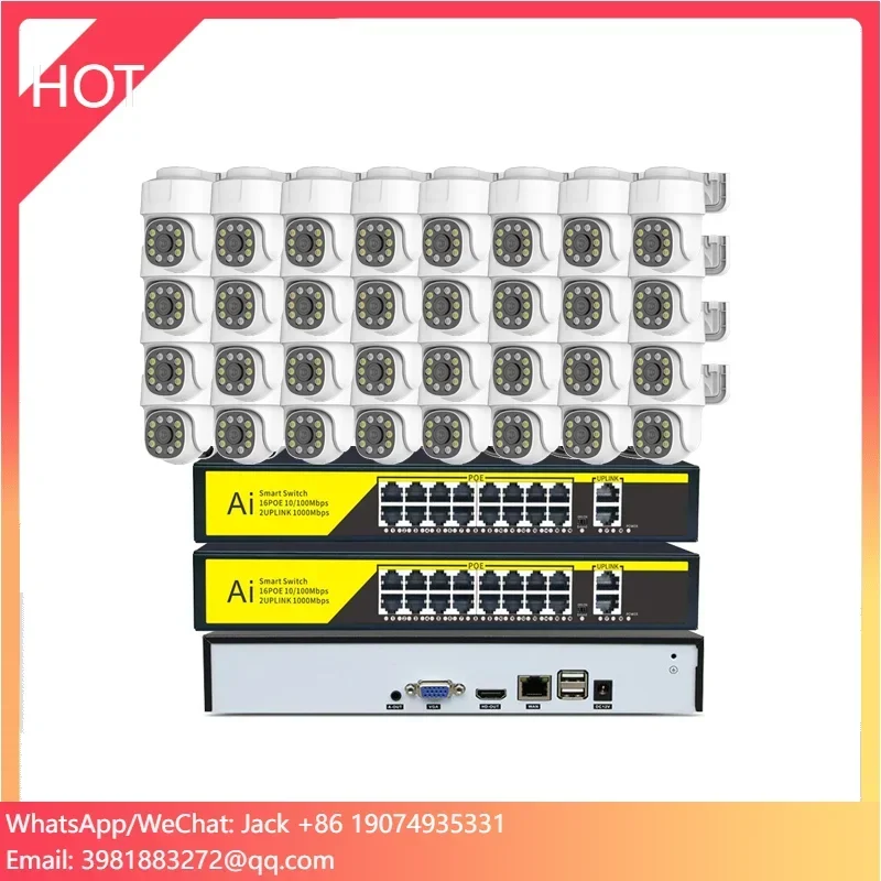 32CH POE 4K Video IP Surveillance System Outdoor Waterproof AI Human Tracking CCTV Security Camera 2-Way Audio Remote View NVR
32CH POE 4K Video IP Surveillance System Outdoor Waterproof AI Human Tracking CCTV Security Camera 2-Way Audio Remote View NVR