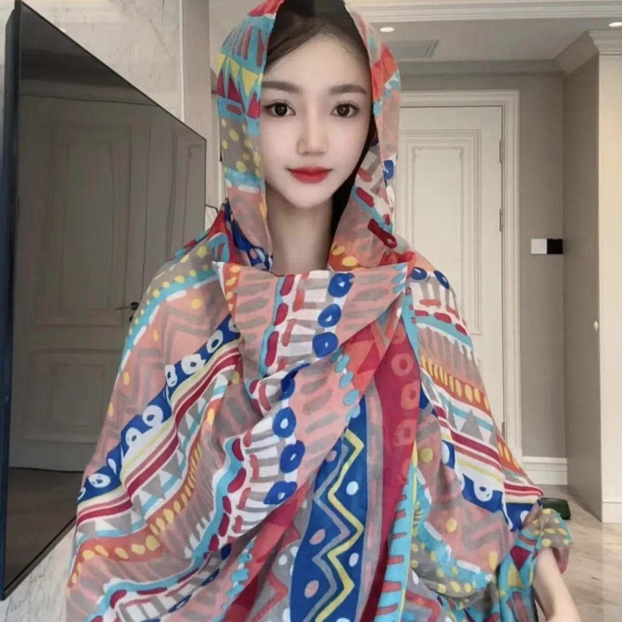 Summer Poncho high-end women's mid-length vintage ethnic style sunscreen shawl with plate buttons perfect for travel and Cape P2
Summer Poncho high-end women's mid-length vintage ethnic style sunscreen shawl with plate buttons perfect for travel and Cape P2
