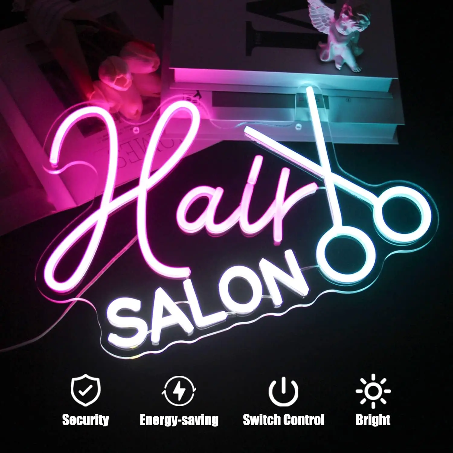 Hair Salon Neon Sign Beauty Room Decor Barber Neon Light Wall Haircut LED Lights Barber Shop Studio Business Sign Lady Woman Man
Hair Salon Neon Sign Beauty Room Decor Barber Neon Light Wall Haircut LED Lights Barber Shop Studio Business Sign Lady Woman Man