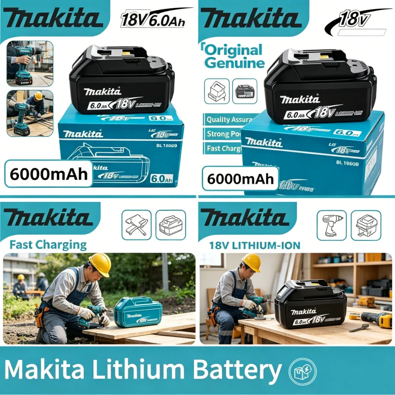 100% original Makita 18V 6.0Ah Rechargeable Battery ,For Makita BL1830 BL1830B BL1840 BL1840B BL1850 BL1850B Power Tools Battery
100% original Makita 18V 6.0Ah Rechargeable Battery ,For Makita BL1830 BL1830B BL1840 BL1840B BL1850 BL1850B Power Tools Battery