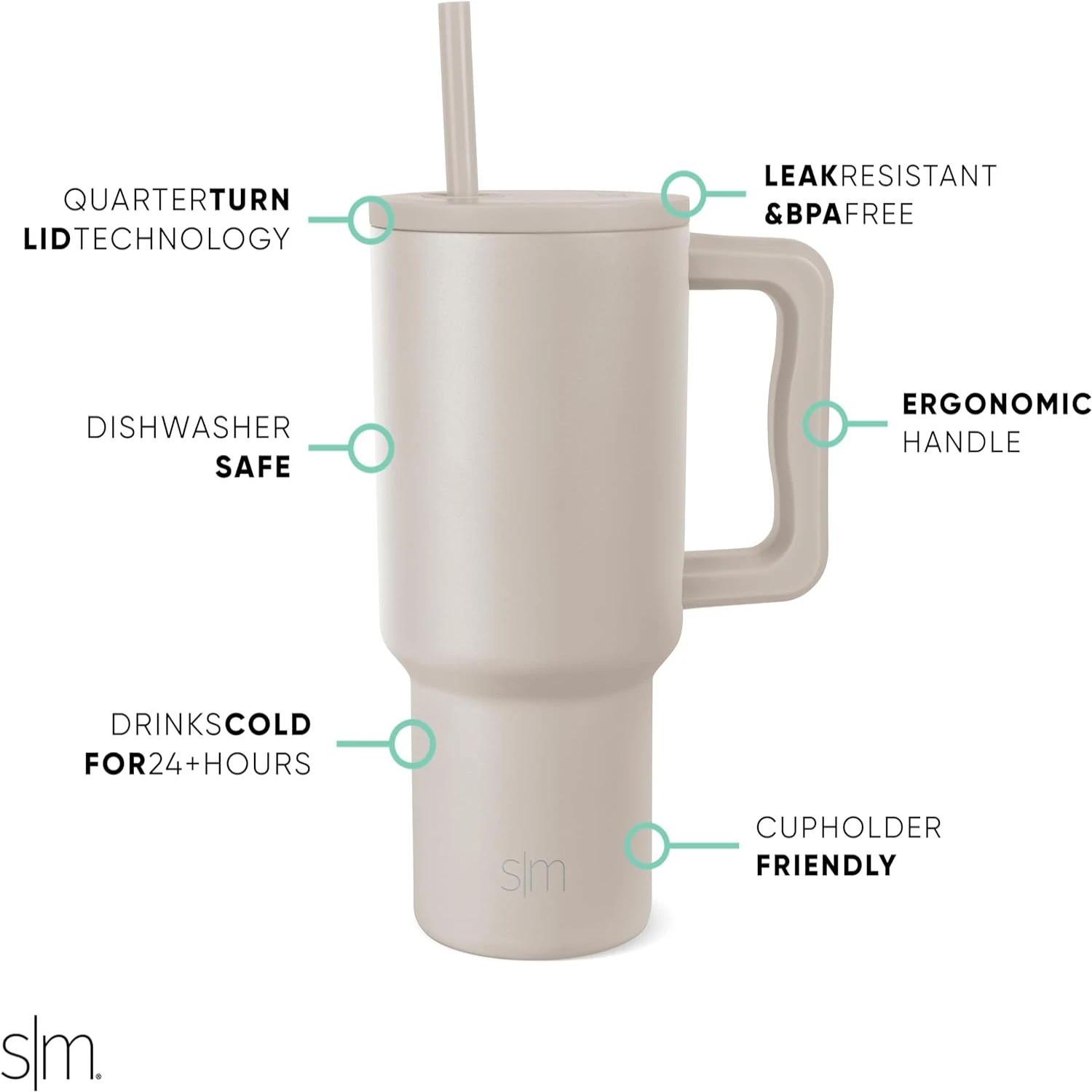Sea Glass Sage Trek Collection 40 oz Insulated Stainless Steel Tumbler with Handle and Straw Lid - Reusable Cupholder Friendly T
Sea Glass Sage Trek Collection 40 oz Insulated Stainless Steel Tumbler with Handle and Straw Lid - Reusable Cupholder Friendly T
