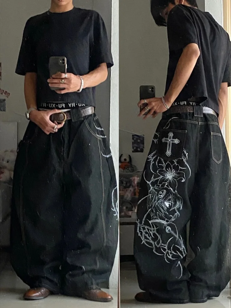 Y2K Printing Vintage Jeans High Street Youth Trend American Retro Rock Straight Pants Fashion Street Graffiti Casual Wide Pants
Y2K Printing Vintage Jeans High Street Youth Trend American Retro Rock Straight Pants Fashion Street Graffiti Casual Wide Pants