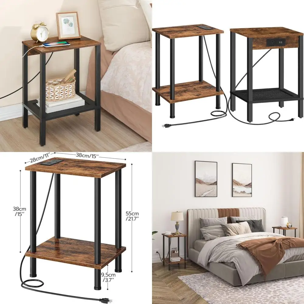 Charging Station Nightstand with 2-Tier Storage for Compact Living Rooms
Charging Station Nightstand with 2-Tier Storage for Compact Living Rooms