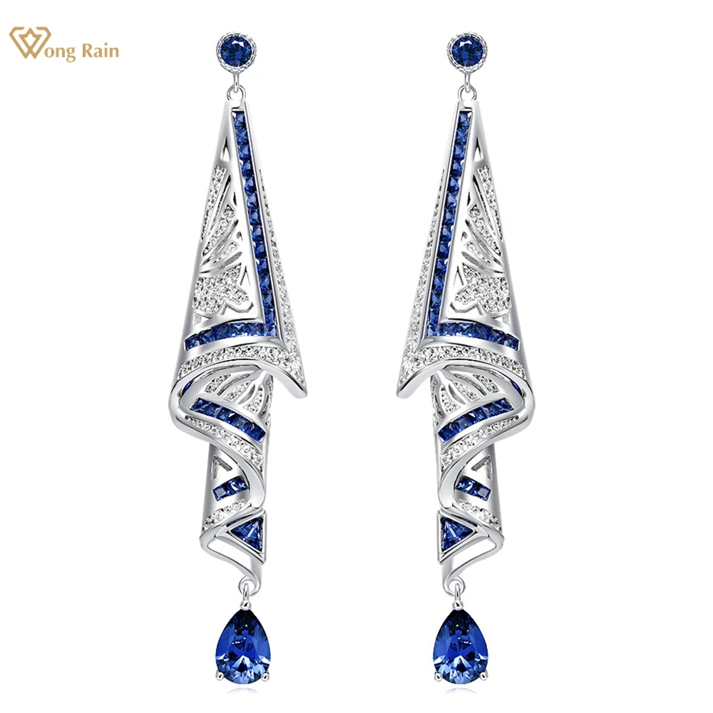 Wong Rain Vintage 100% 925 пробы серебряные серьги-подвески с сапфиром и высокоуглеродистыми бриллиантами
Wong Rain Vintage 100% 925 пробы серебряные серьги-подвески с сапфиром и высокоуглеродистыми бриллиантами
