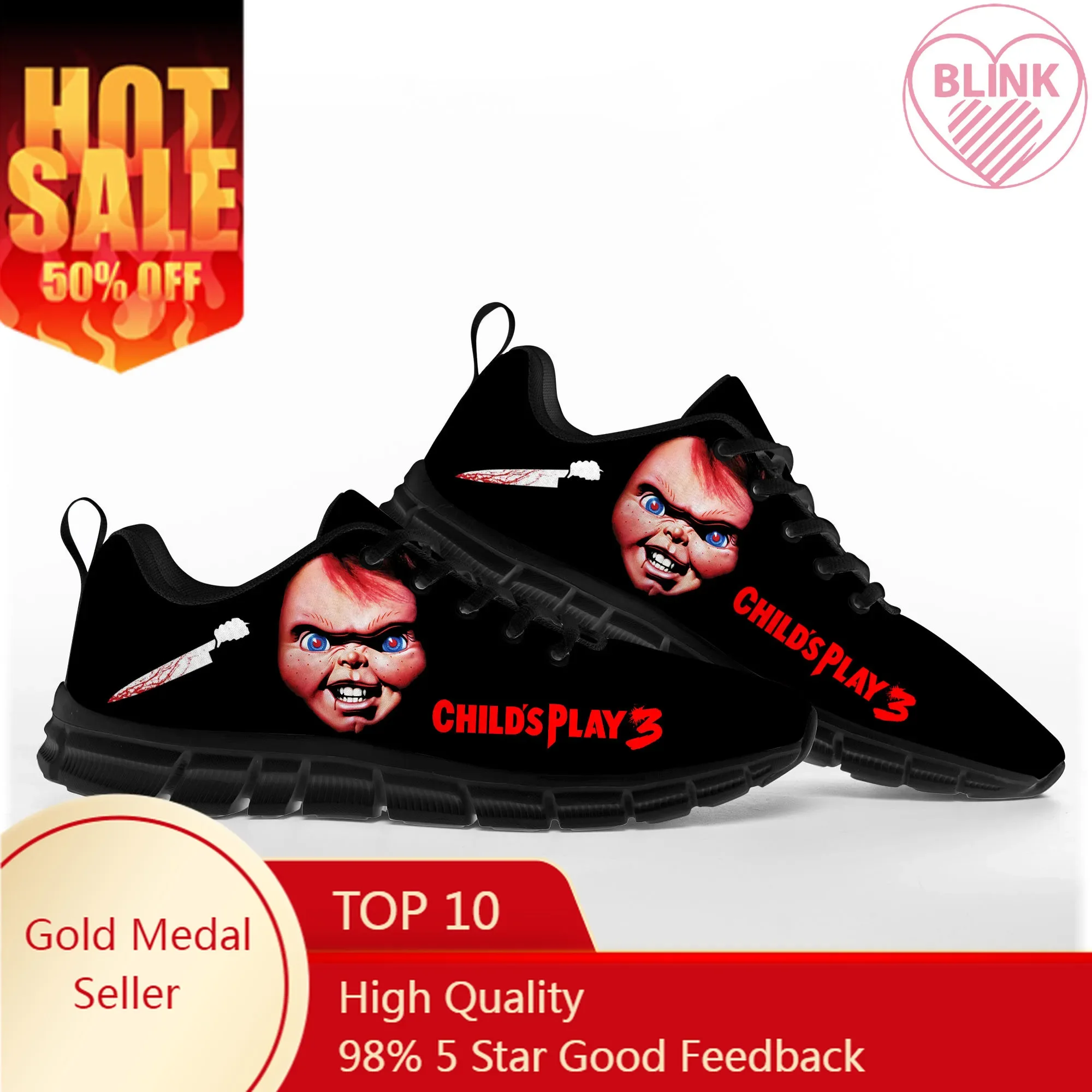 Horror Movie Childs Play Chucky Sports Shoes Mens Womens Teenager Kids Children Sneakers Casual Custom High Quality Couple Shoes
Horror Movie Childs Play Chucky Sports Shoes Mens Womens Teenager Kids Children Sneakers Casual Custom High Quality Couple Shoes