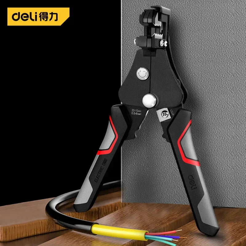 Deli Automatic Wire Stripper Multi-Functional Cable Cutters Electrician Special Tool Line Crimping Wire Crimper Hand Tool
Deli Automatic Wire Stripper Multi-Functional Cable Cutters Electrician Special Tool Line Crimping Wire Crimper Hand Tool