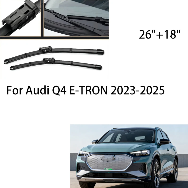For Audi Q4 E-TRON 2023-2025 2024 RHD LHD Wiper Front Wiper Blades Windshield Windscreen Window Brushes 26"+18"
For Audi Q4 E-TRON 2023-2025 2024 RHD LHD Wiper Front Wiper Blades Windshield Windscreen Window Brushes 26"+18"