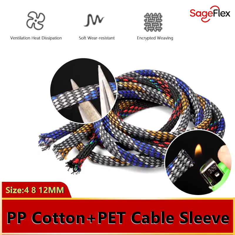 2/10/100M New Cable Sleeve Wrie Insulated Protection Wrap Flexible Braided PP Cotton PET Yarn Harness Sheath Sleeving 4 8 12mm
2/10/100M New Cable Sleeve Wrie Insulated Protection Wrap Flexible Braided PP Cotton PET Yarn Harness Sheath Sleeving 4 8 12mm