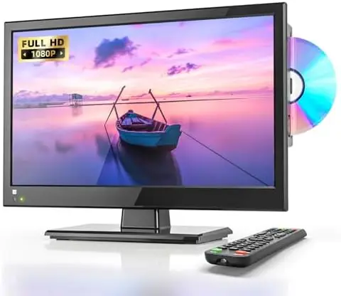 16-дюймовый телевизор Desobry с DVD-плеером, комбинированный LCD-монитор 1080P для дома, автофургона, офиса – HDMI и USB
16-дюймовый телевизор Desobry с DVD-плеером, комбинированный LCD-монитор 1080P для дома, автофургона, офиса – HDMI и USB