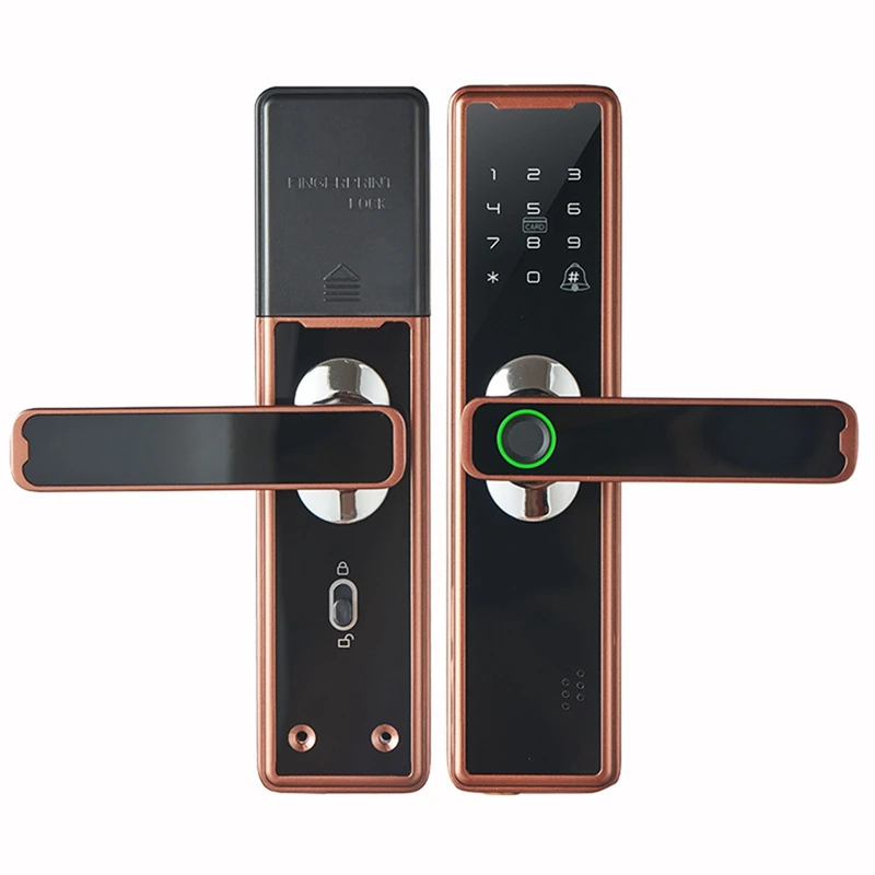 Tuya Bluetooth APP Biometric Fingerprint Security Intelligent Smart Wifi Password Electronic Door Lock
Tuya Bluetooth APP Biometric Fingerprint Security Intelligent Smart Wifi Password Electronic Door Lock