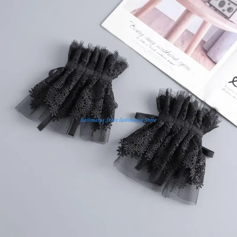 573B 1 Pair Lightweight Lace Gloves White Bows Hand Sleeve Breathable Ruffled Wrist Cuffs Anime Themed for Women Girls
573B 1 Pair Lightweight Lace Gloves White Bows Hand Sleeve Breathable Ruffled Wrist Cuffs Anime Themed for Women Girls