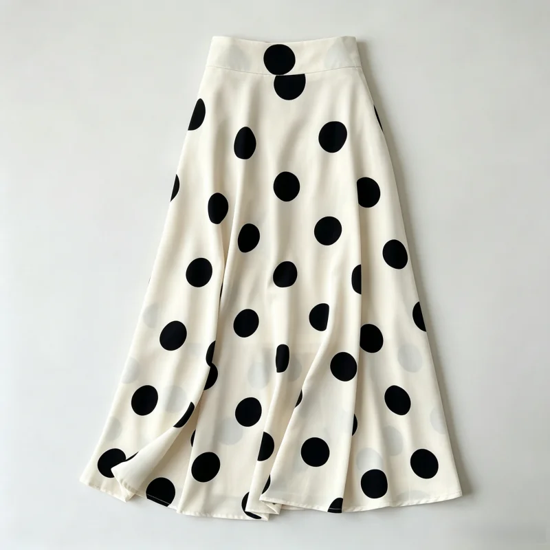 Karofi Vintage Polka Dot High Waist Midi Skirt Women Elastic Waist A-line Big Swing Skirt Casual with Lining S90804
Karofi Vintage Polka Dot High Waist Midi Skirt Women Elastic Waist A-line Big Swing Skirt Casual with Lining S90804