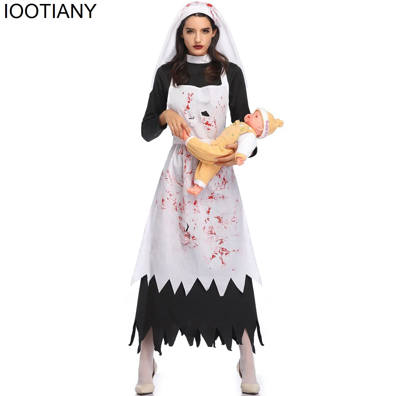 CosplayIOOTIATY Cosplay Horror The Nun Ghost Costume Sets with Blood Women Halloween Carnival Fancy Dress Up Outfits
CosplayIOOTIATY Cosplay Horror The Nun Ghost Costume Sets with Blood Women Halloween Carnival Fancy Dress Up Outfits