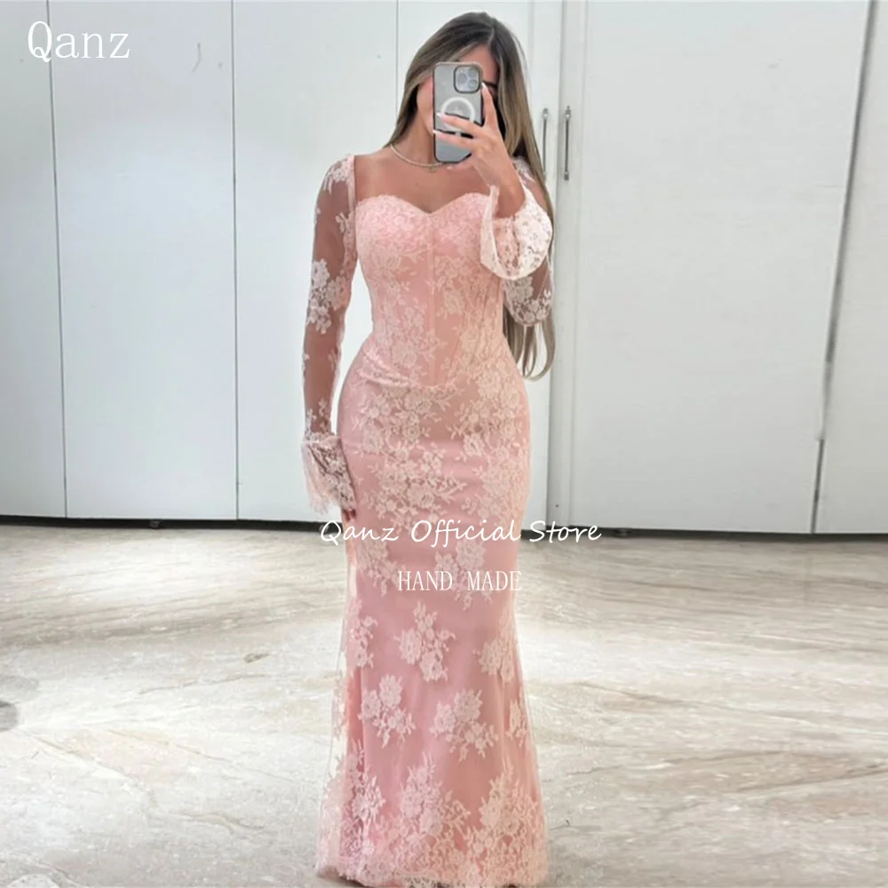Qanz Розовые тюлевые вечерние платья русалки Милая кружевная аппликация Vestidos De Noche с длинными рукавами Robes De Soirée по индивидуальному заказу
Qanz Розовые тюлевые вечерние платья русалки Милая кружевная аппликация Vestidos De Noche с длинными рукавами Robes De Soirée по индивидуальному заказу