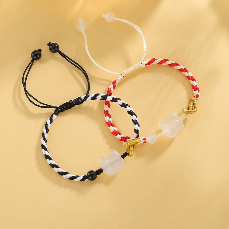 PANJBJ 925 Sterling Silver White Agate Cat Bracelet for Women Knit Ethnic Retro Minimalism Jewelry Birthday Gift Dropshipping
PANJBJ 925 Sterling Silver White Agate Cat Bracelet for Women Knit Ethnic Retro Minimalism Jewelry Birthday Gift Dropshipping