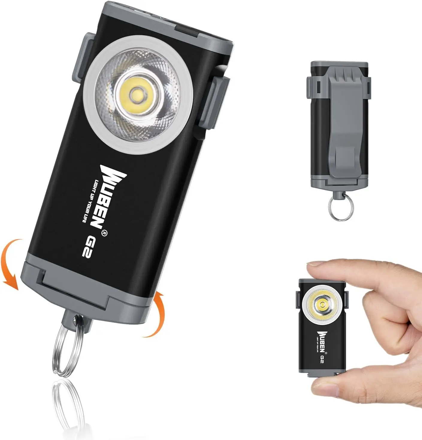 WUBEN G2 EDC Flashlight Rechargeable, Super Bright 500 Lumens Keychain Flashlight, 5 Modes LED Pocket Flashlight Compact
WUBEN G2 EDC Flashlight Rechargeable, Super Bright 500 Lumens Keychain Flashlight, 5 Modes LED Pocket Flashlight Compact